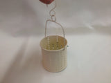 Garden King cream metal bucket tealight holder with large cut-outs