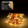 200 warm white LED copper wire Christmas lights – 19.9m
