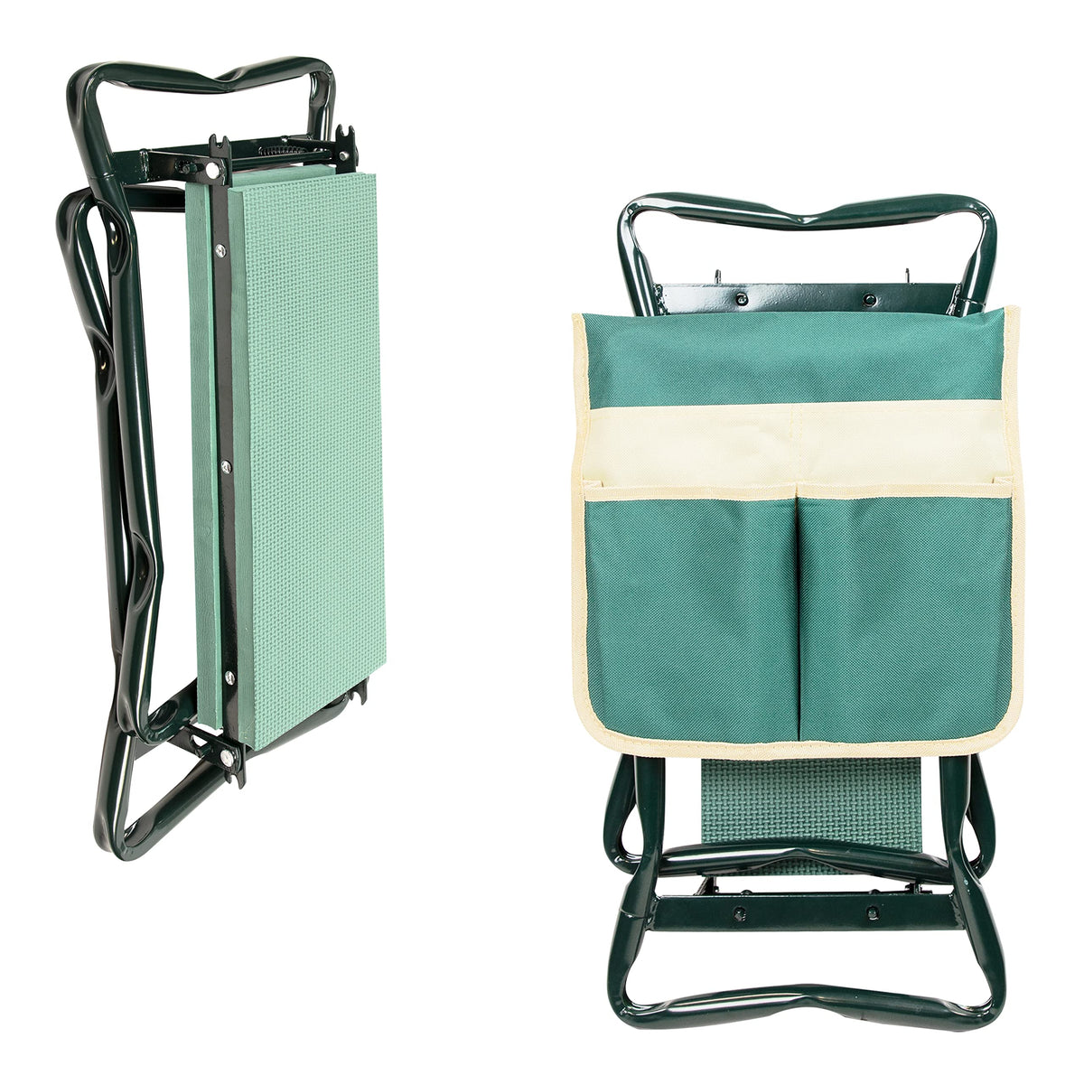 Folding Garden Kneeler & Seat with Tool Bag, Foam Cushion - GardenKraft