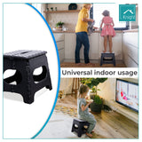 Knight black heavy duty folding step stool