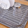 Anika 69069 Kitchen Dish Drainer Rack/Separate Cutlery Holder/Removable Drip Tray/Grey Colour / 41 x 32 x 9.5cm