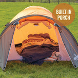 Milestone two-person pop-up dome tent with porch