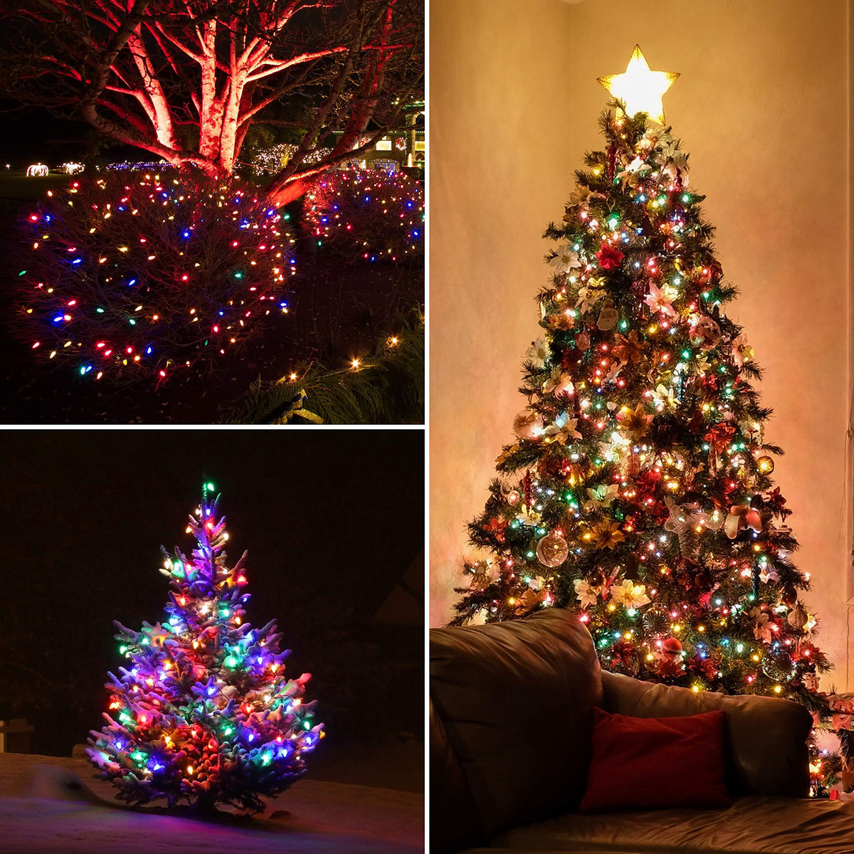 50 multi-coloured LED Christmas lights – 4.9m