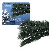 200 bright white LED chaser Christmas lights – 13.9m