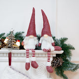2 pack 45cm red and white hanging leg Christmas gonks