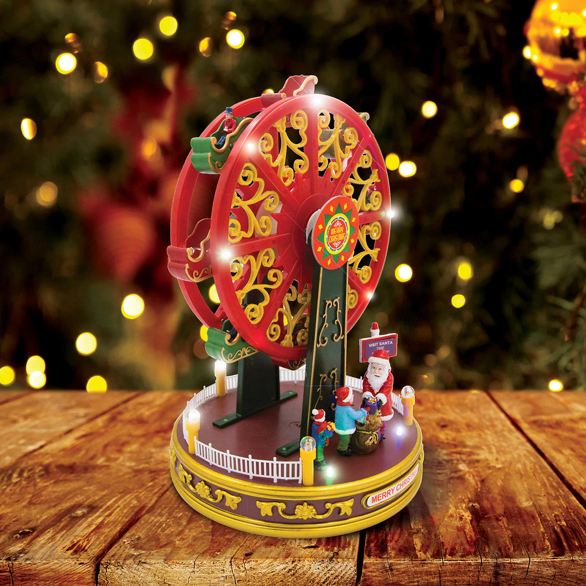 Musical Christmas Ferris wheel tabletop decoration