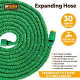 15m expandable garden hose with 7-function spray gun