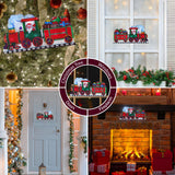 Christmas Santa train window decoration with timer