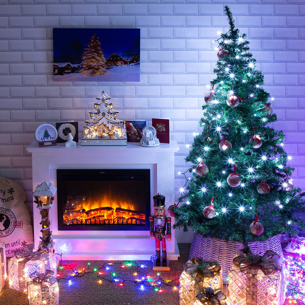 The Christmas Workshop 77580 600 LED Bright White Chaser Christmas Lights / Indoor or Outdoor Fairy Lights / 41.9 Metres / 8 Light Modes / Great For Christmas, Weddings & Gardens