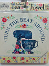 Personalised Sentimental Tea Towels---TURN BEAT AROUND---From British Cook Shop Presented by Sterling Effectz