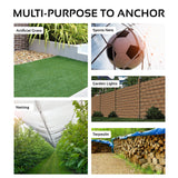 Twenty metal tent pegs for camping and outdoor use