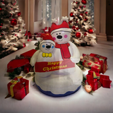 Inflatable snowmen Christmas decoration alternate detail view