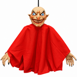 Halloween hanging demon red robe decoration 57cm front view on white background