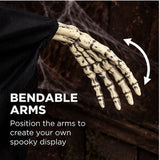 Hanging Ghoul adjustable bendable skeletal arms and hands detail
