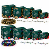 Battery timer Christmas lights full range warm white and multi colour