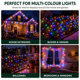 Multi coloured battery timer Christmas lights indoor and outdoor uses