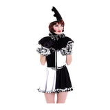 Paper Magic French Kiss Pierrot Costume – Black & White, Small on a clean white square background