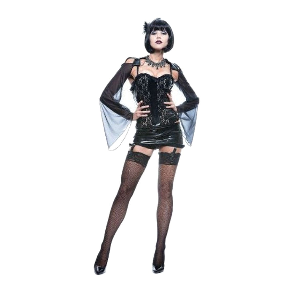 French Kiss Midnite Mistress Halloween Costume – Large on a clean white square background