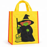 Standing witch yellow Halloween trick or treat bag – empty