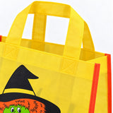 Close-up of Halloween treat bag smooth yellow slightly see-through material