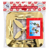 LaserTek cream and gold foil Christmas garlands and ceiling decorations – product view 4