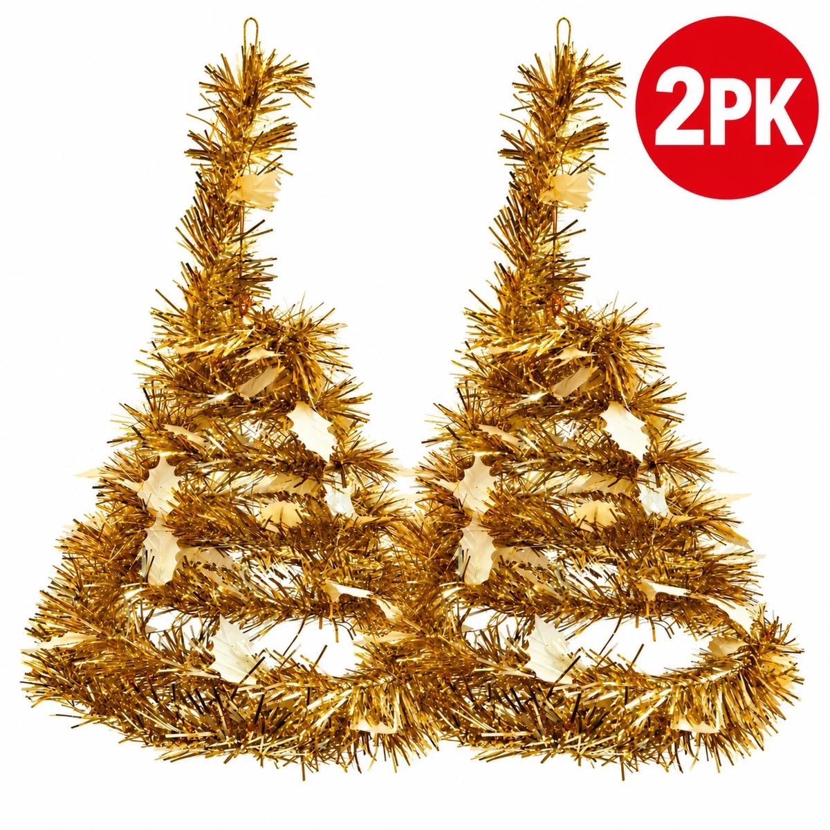 LaserTek cream and gold foil Christmas garlands and ceiling decorations – product view 14
