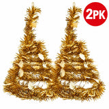 LaserTek cream and gold foil Christmas garlands and ceiling decorations – product view 14