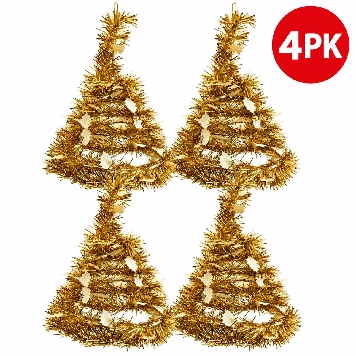 LaserTek cream and gold foil Christmas garlands and ceiling decorations – product view 16