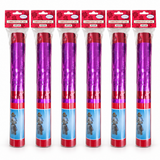Six red and purple hanging Christmas foil tassel packs