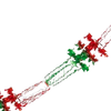 Red and green foil Christmas hanging garland 2.7m