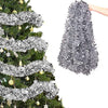 10 metre roll of luxury silver Christmas tinsel
