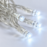 Snow White 20 cold white battery LED fairy lights with clear battery box