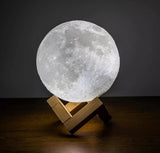Knight 12cm 3D Moon Lamp – Touch Dimmable White & Warm Light