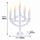 White five-candle LED Christmas candelabra product detail