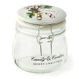 Medium candy cane sweet and cookie storage jar
