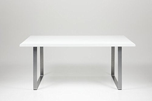 WHITE RADIUS HIGH GLOSS DINING TABLE