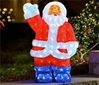 Konstsmide 6122-203 60cm acrylic Santa with 200 white LEDs