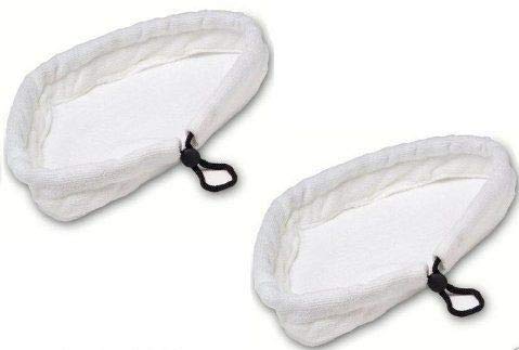 Two triangular microfibre replacement pads for Quest steam mop