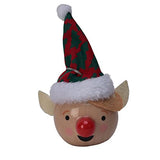 LED light-up elf glass Christmas bauble