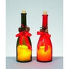 Green glass bottle candle decorative home accessory