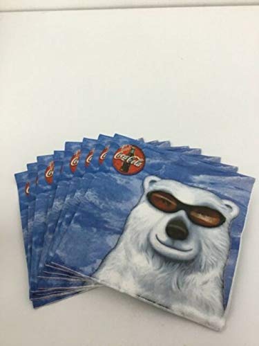 Coca-Cola polar bear paper napkins pack of 20 33 x 33cm