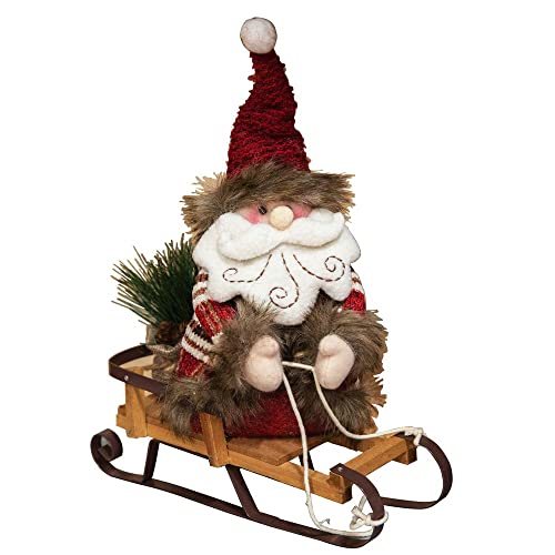 34cm Santa on sledge Christmas decoration