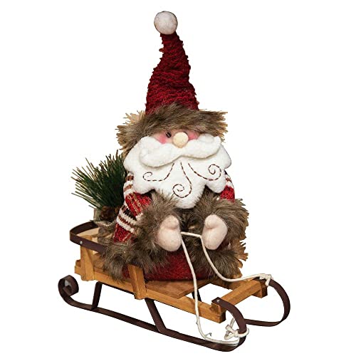 34cm Santa on sledge Christmas decoration