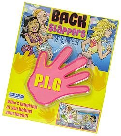 Back Slapping novelty stickers joke gift