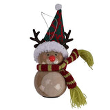 LED light-up reindeer glass Christmas bauble