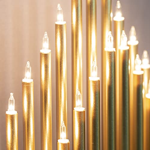 78699 gold candle bridge with replaceable warm white bulbs