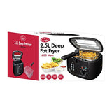 Black 2.5L deep fat fryer detail view