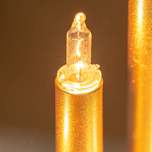 33-light champagne gold candle bridge indoor Christmas decoration
