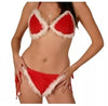 Christmas bra and thong set one size festive fancy dress