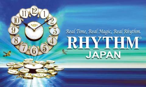 Rhythm 4MH780WD06 Small World Musical Wooden Wall Clock Swarovski Crystal Gift